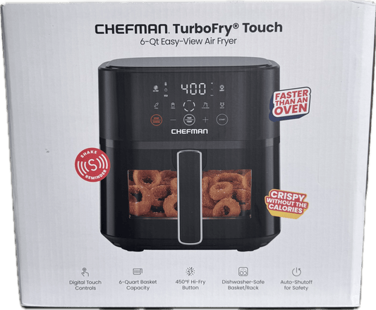 Chefman 6 QT Compact Air Fryer with Window – Black - Sumara Shop LLC