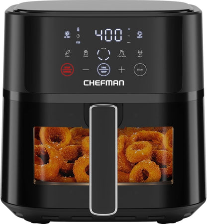 Chefman 6 QT Compact Air Fryer with Window – Black - Sumara Shop LLC