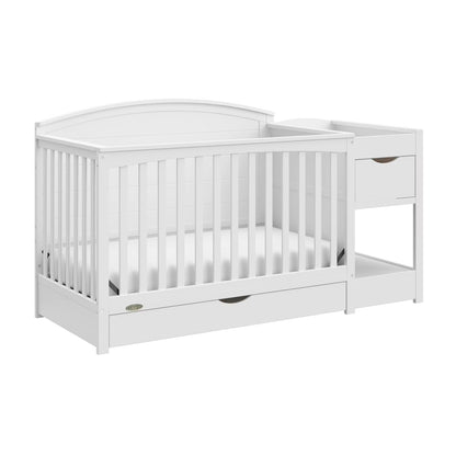 Graco Bellwood 5-in-1 Convertible Crib with Changing Table (White)