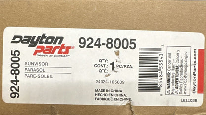 Dorman 924 - 8005 Freightliner Cascadia Sun Visor Assembly - Gray Vinyl - Sumara Shop LLC