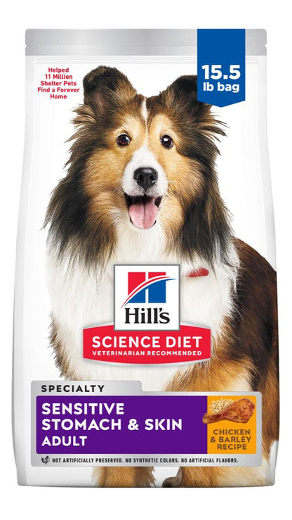 Hill's Science Diet Adult Sensitive Stomach & Skin Chicken & Barley Recipe Dry Dog Food - Sumara Shop