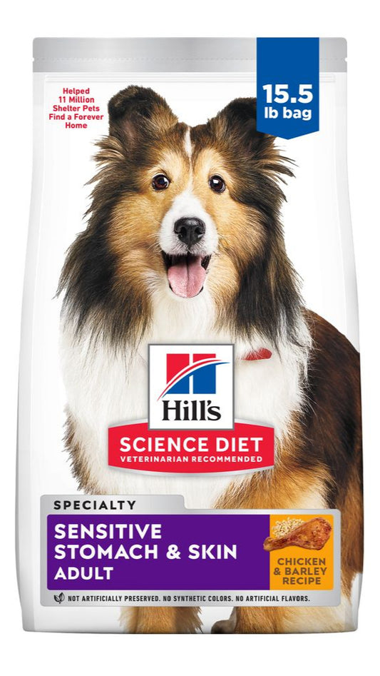 Hill's Science Diet Adult Sensitive Stomach & Skin Chicken & Barley Recipe Dry Dog Food - Sumara Shop
