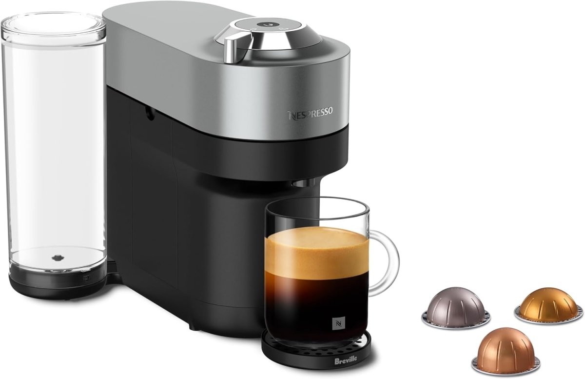 Nespresso Vertuo Pop+ Deluxe Coffee and Espresso Maker by Breville, Titan - Sumara Shop LLC