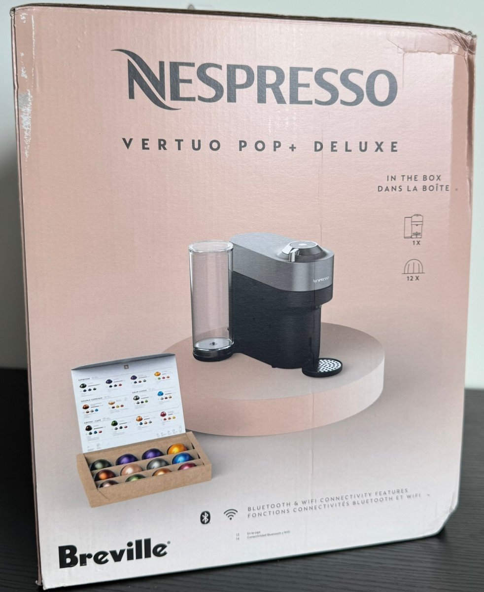 Nespresso Vertuo Pop+ Deluxe Coffee and Espresso Maker by Breville, Titan - Sumara Shop LLC