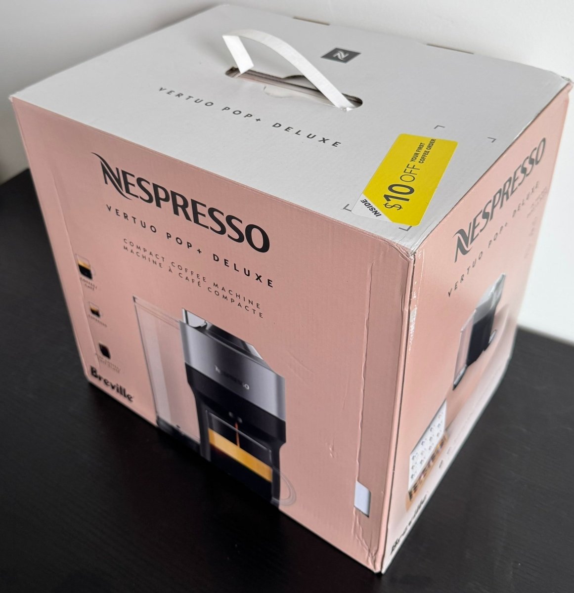 Nespresso Vertuo Pop+ Deluxe Coffee and Espresso Maker by Breville, Titan - Sumara Shop LLC