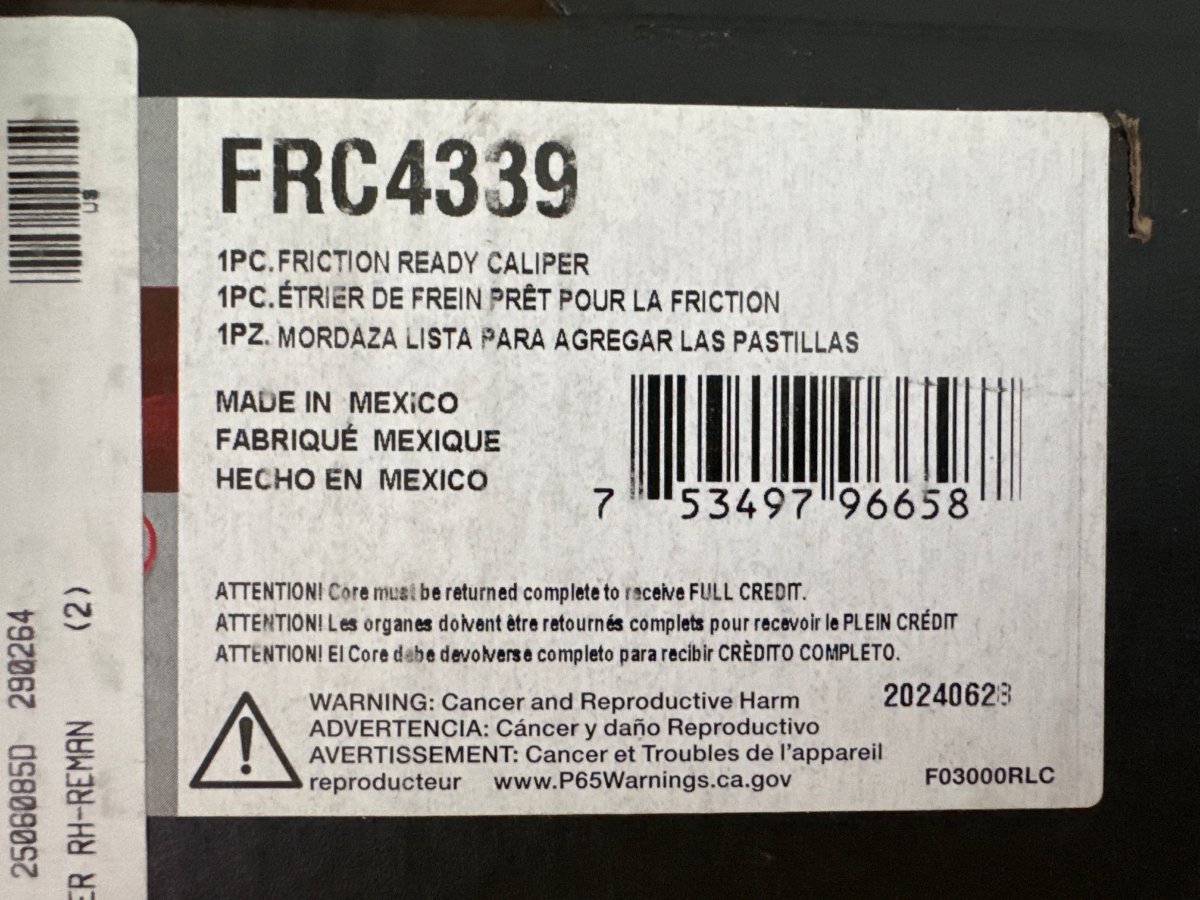 Raybestos FRC4339+CORE – Front Brake Caliper (RH – Remanufactured) - Sumara Shop LLC