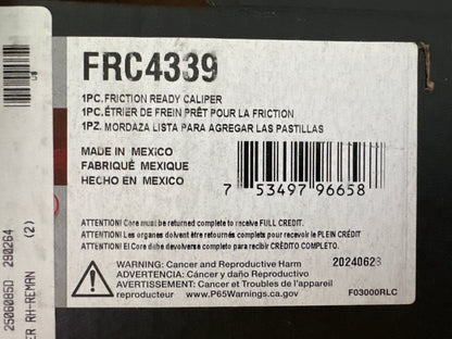 Raybestos FRC4339+CORE – Front Brake Caliper (RH – Remanufactured) - Sumara Shop LLC