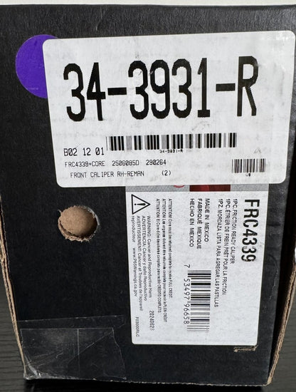 Raybestos FRC4339+CORE – Front Brake Caliper (RH – Remanufactured) - Sumara Shop LLC