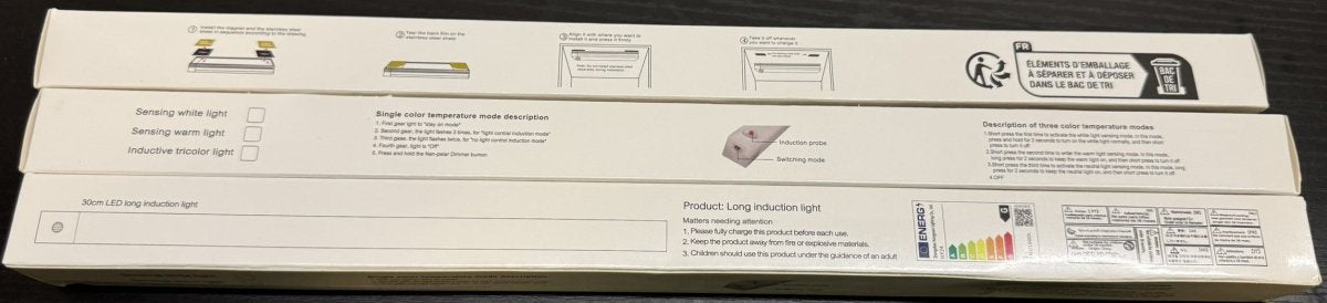 Rechargeable Motion Sensor LED Light Bars – 3 Pack HY24 - Sumara Shop LLC