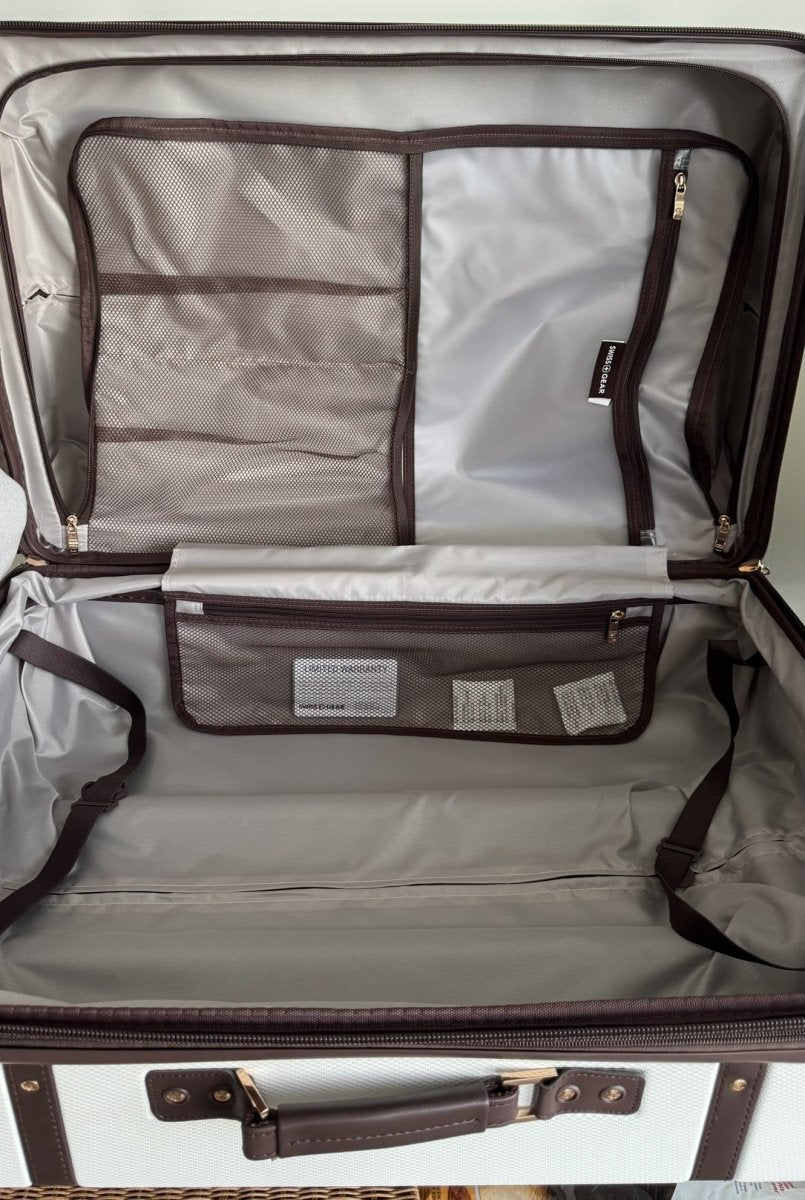 SWISSGEAR 26” Hardside Trunk Suitcase – Swiss Coffee (Brown) - Sumara Shop