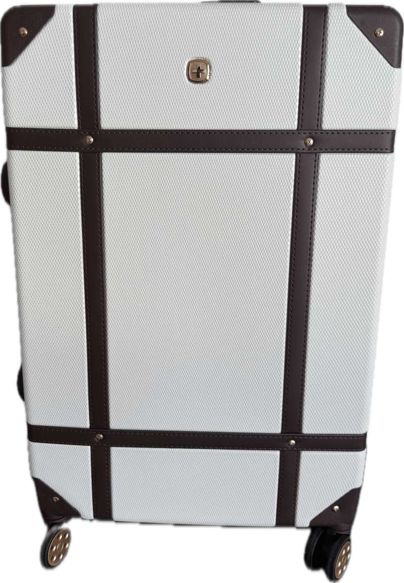 SWISSGEAR 26” Hardside Trunk Suitcase – Swiss Coffee (Brown) - Sumara Shop