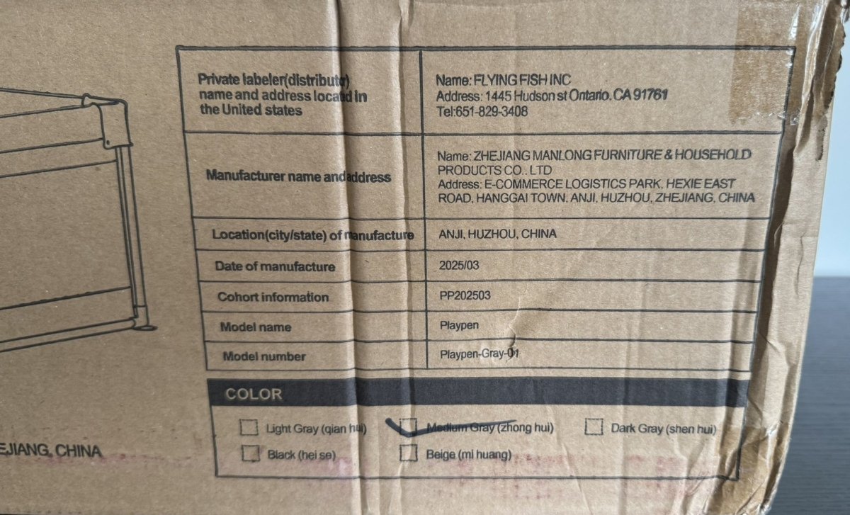 ZEEBABA Baby Playpen with Mat – 47x47 inch - Sumara Shop