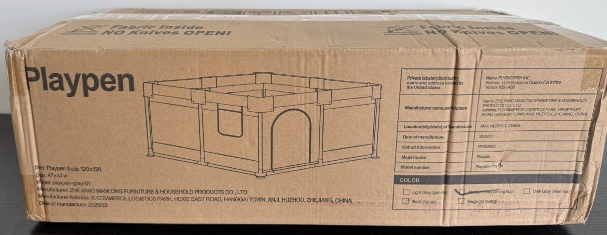 ZEEBABA Baby Playpen with Mat – 47x47 inch - Sumara Shop